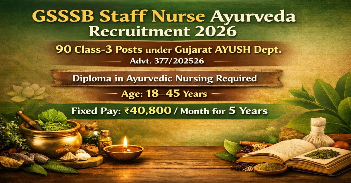 The GSSSB Ayurvedic Nurse Guide 2026