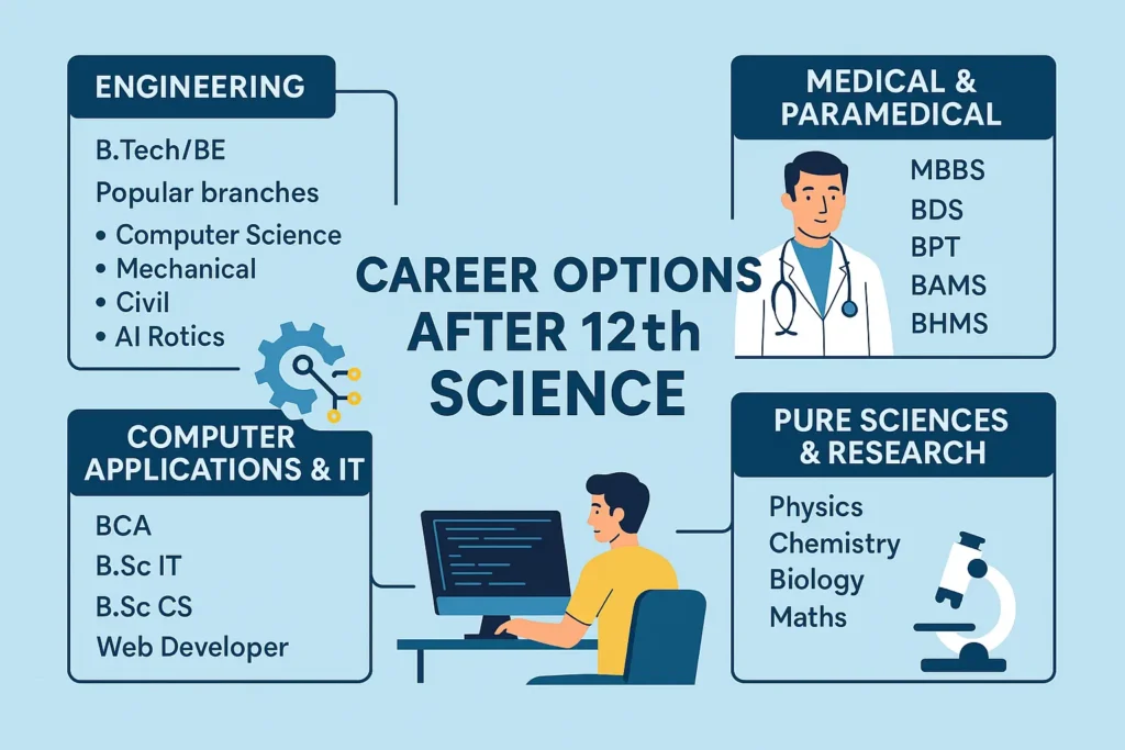 Top Career Options After 12th (Science, Commerce, Arts)
