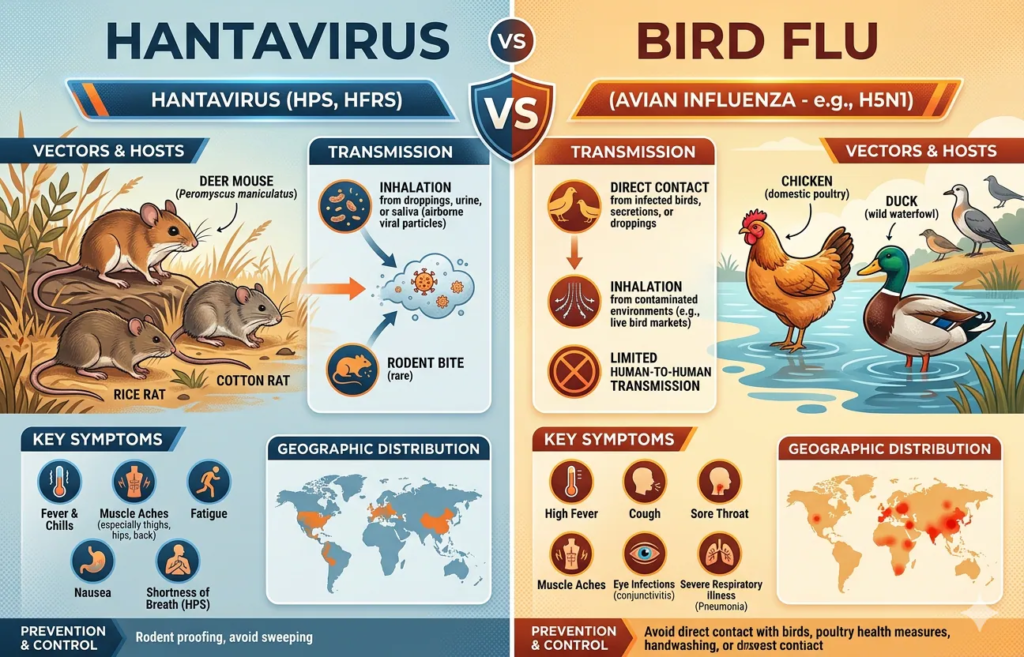 Hantavirus vs Bird Flu