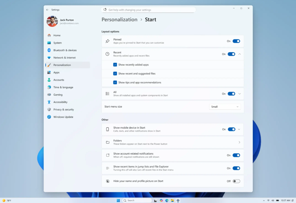 Windows 11 Gets Big Start Menu Update with Modular, Resizable Design