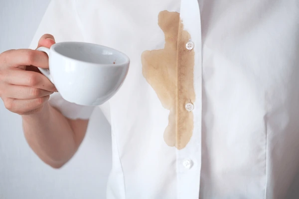 Remove tea coffee stains from white clothes