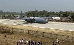 ચીન બોર્ડર નજીક હાઈવે પર PMનું વિમાન ઉતર્યું