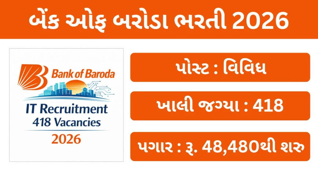 Bank of Baroda ભરતી 2026