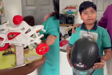 અમરેલીના વિદ્યાર્થીએ બનાવ્યું સ્માર્ટ હેલ્મેટ