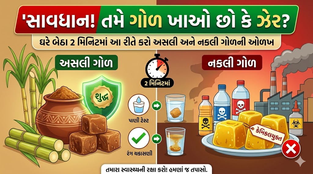 અસલી અને નકલી ગોળ ઓળખવાની સરળ રીત