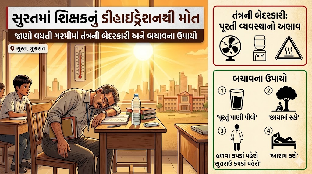 સુરતમાં શિક્ષકનું ડીહાઇડ્રેશનથી મોત