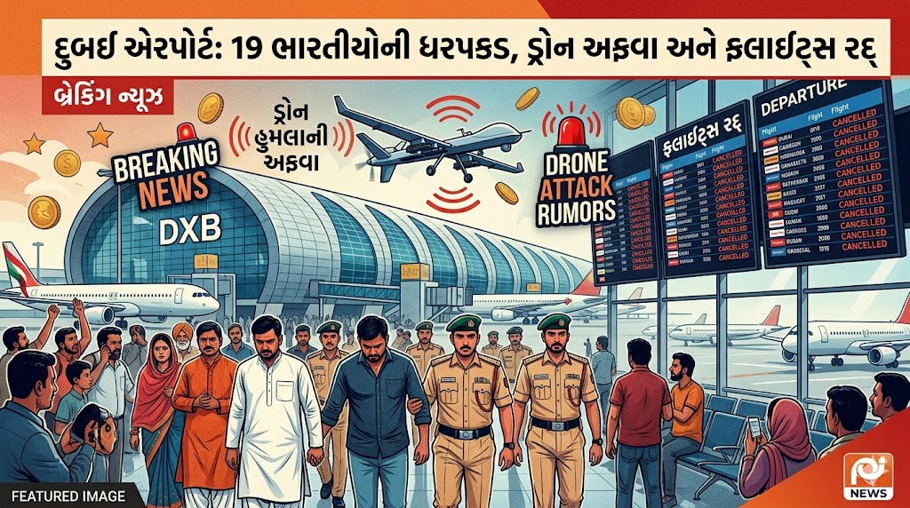 દુબઈ એરપોર્ટ પર 19 ભારતીયોની ધરપકડ