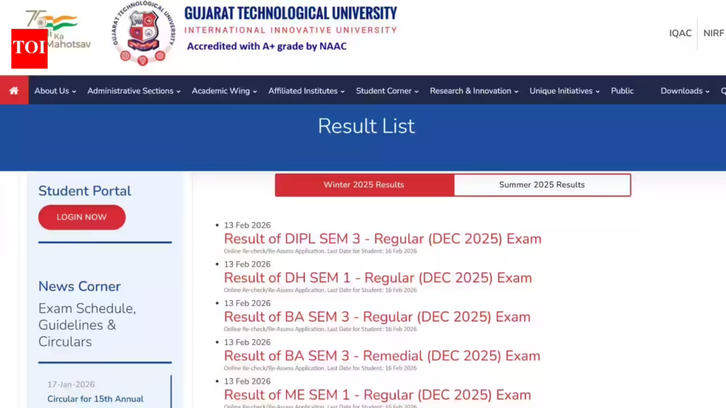 GTU Result 2026