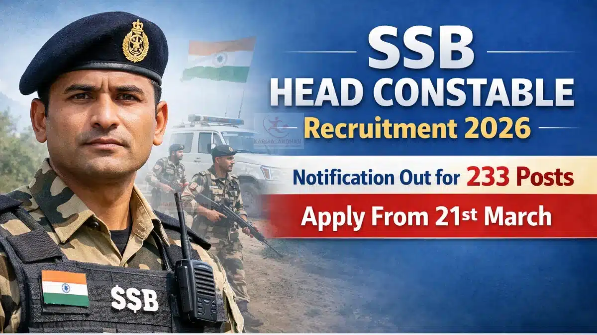 SSB Head Constable Recruitment 2026