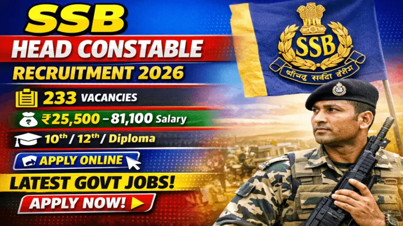 SSB Head Constable Recruitment 2026