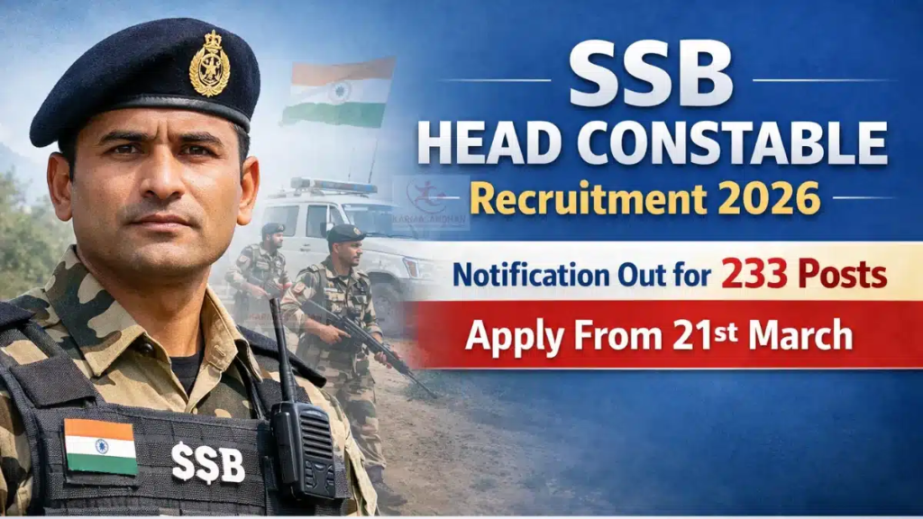 ssb head constable recruitment 2026