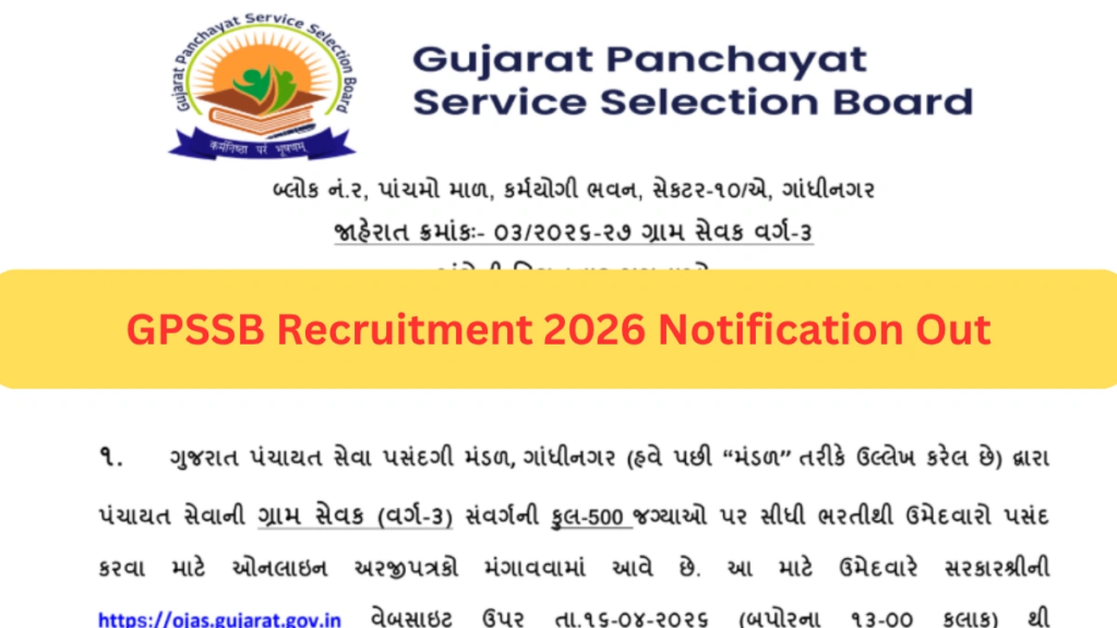 GPSSB Recruitment 2026