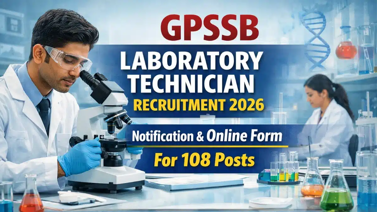 GPSSB Laboratory Technician Recruitment 2026