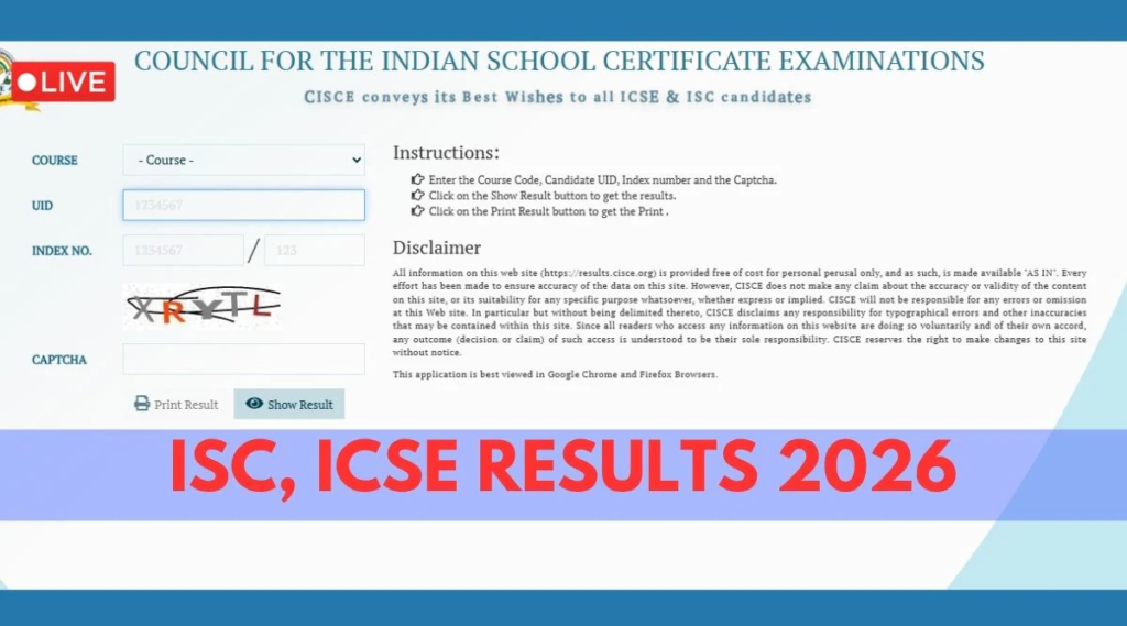 CISCE Result 2026