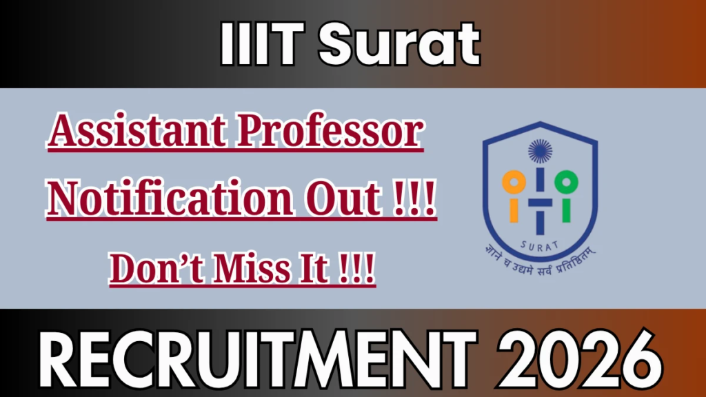 IIIT Surat Assistant Professor Recruitment 2026