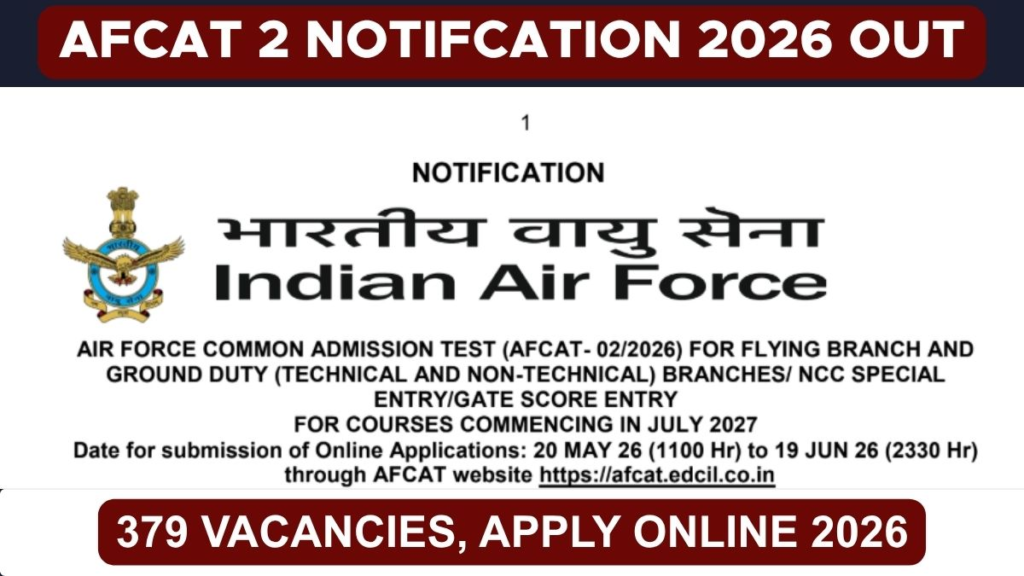 IAF AFCAT Recruitment 2026