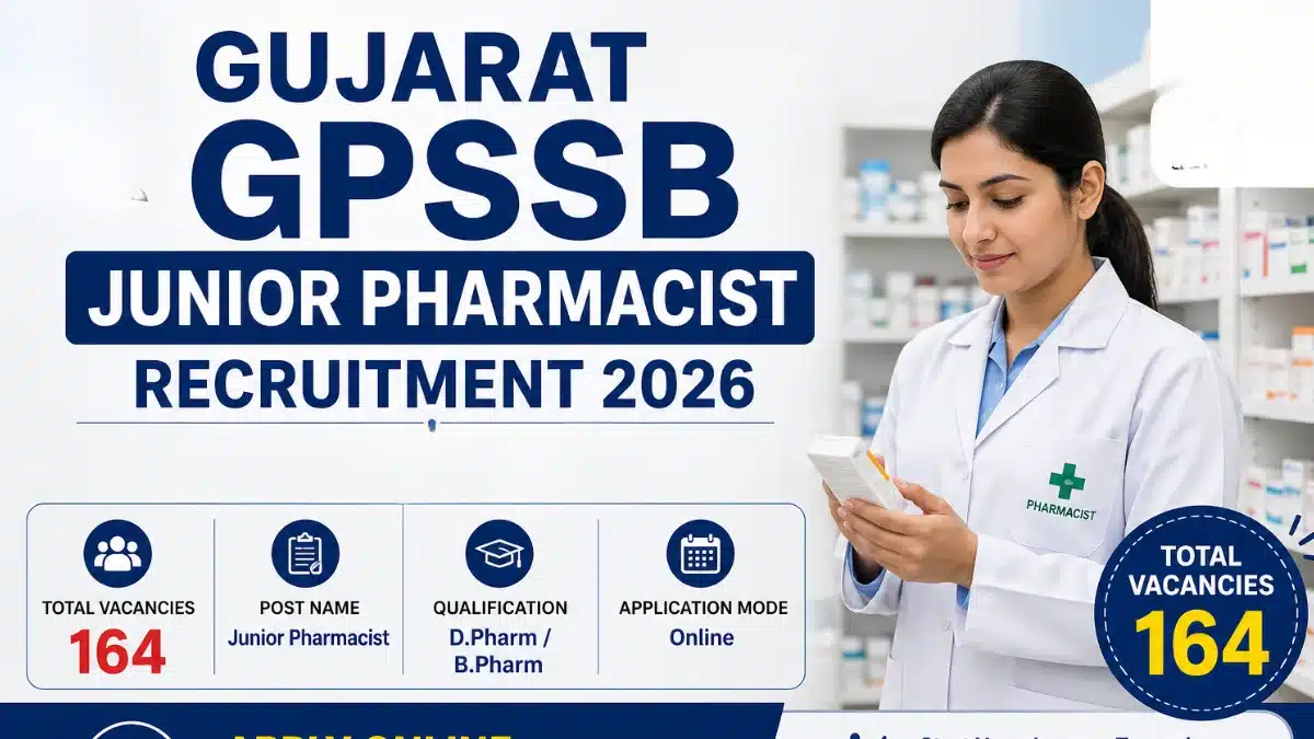 GSSSB Junior Pharmacist Recruitment