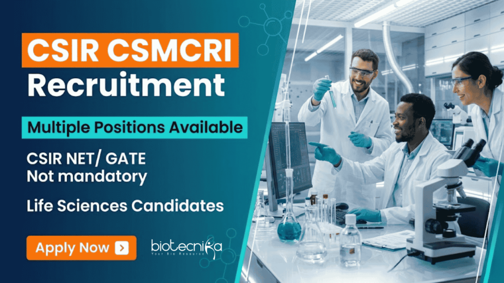 CSIR CSMCRI Recruitment 2026