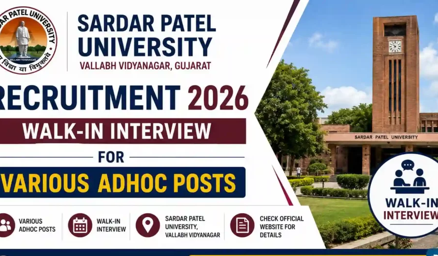SPU Assistant Professor Recruitment 2026: લાયકાત, ફી અને હાર્ડ કોપી સબમિટ કરવાનો કાર્યક્રમ; છેલ્લી તારીખ ૩૦ મે ૨૦૨૬