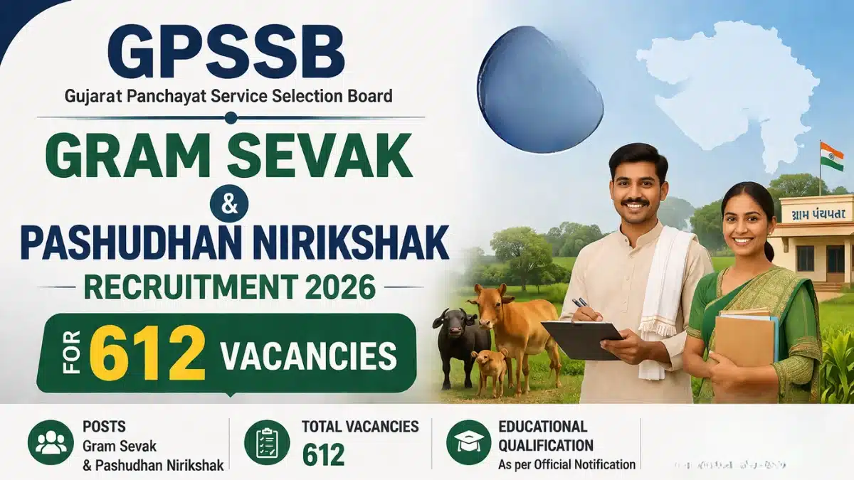 GPSSB Gram Sevak Pashudhan Nirikshak Recruitment 2026